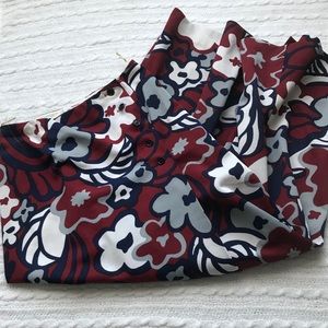 Psychedelic 70s Floral Print Maxi Wrap Skirt